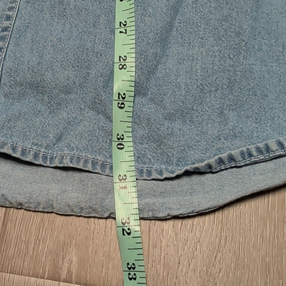Vintage All Sport Denim Shirt Mens L Fits‎ XL Chambray Alaska Embroidered Cotton - Picture 6 of 6